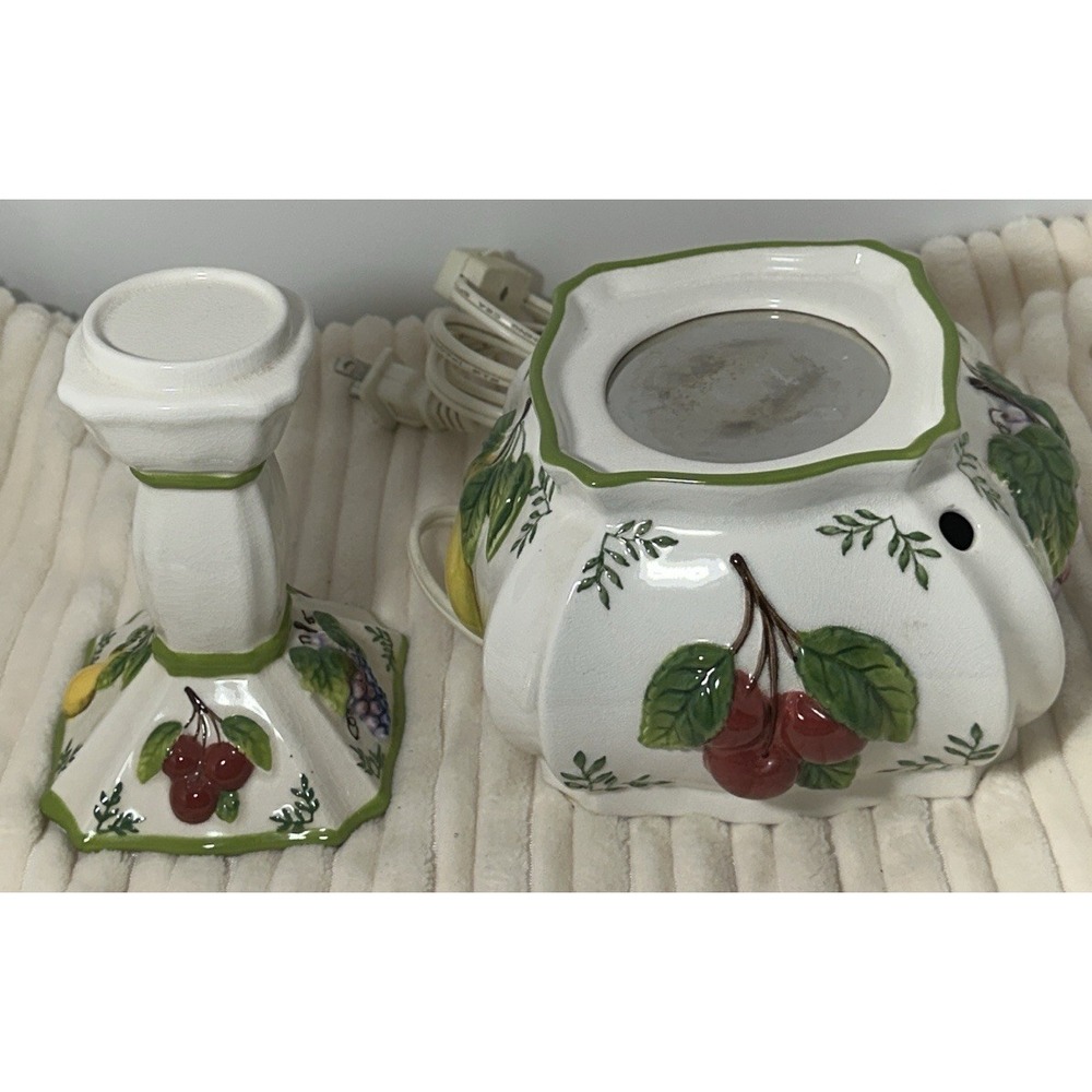 Set of 2-B.F. Sherrill Designs- Fruit Tea Candle Lamp & Tart Wax Melter *read*